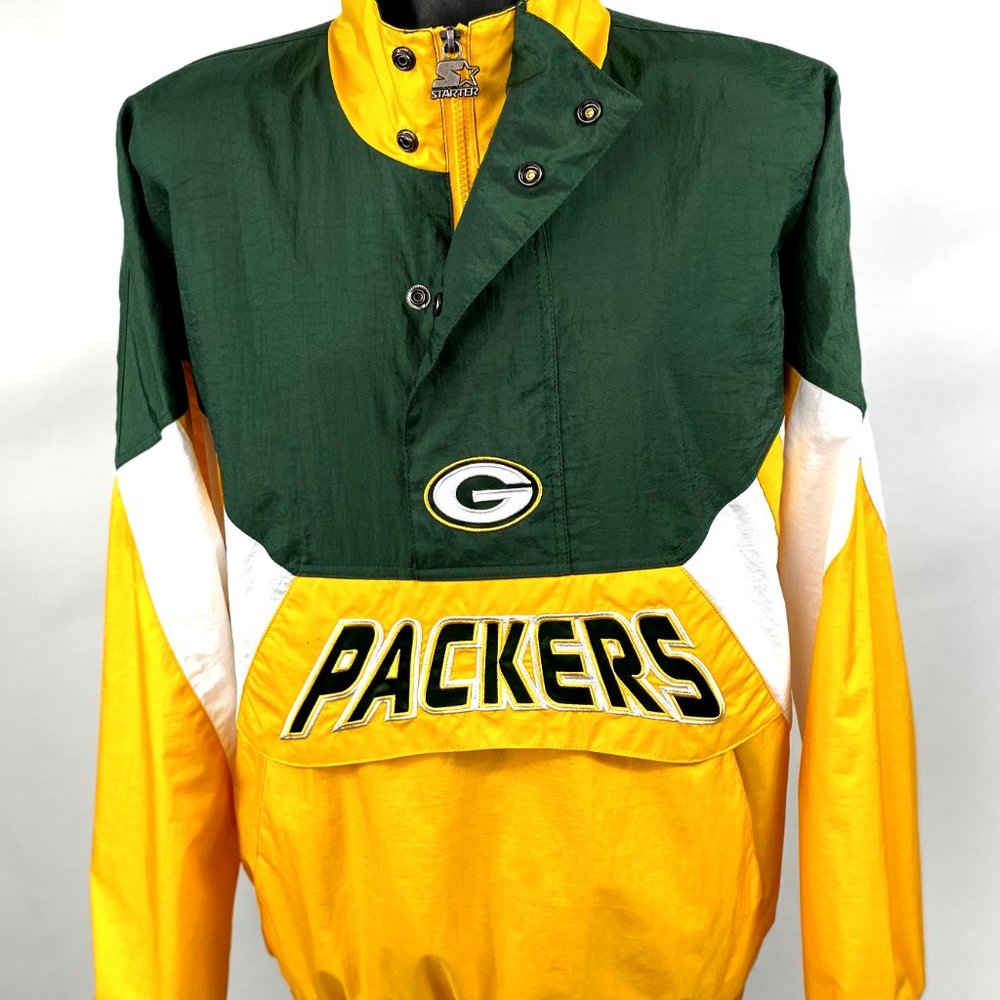 GREEN BAY PACKERS NFL Starter Half Zip Pull Over Jacket S M L XL 2X